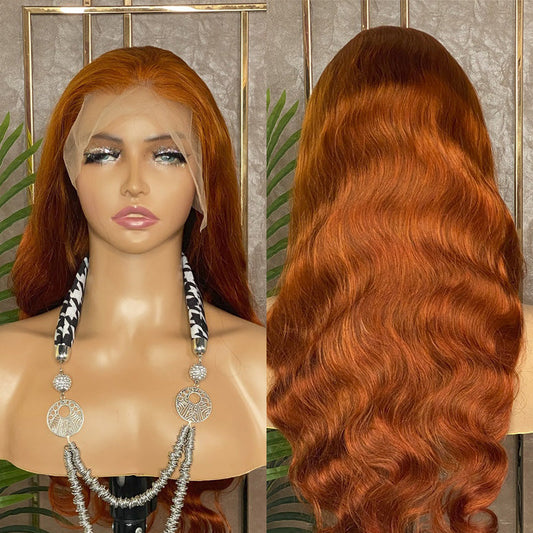 Ginger #350 Human Hair Wig 13x4 Lace Front Wig Body Wave Hair Wig