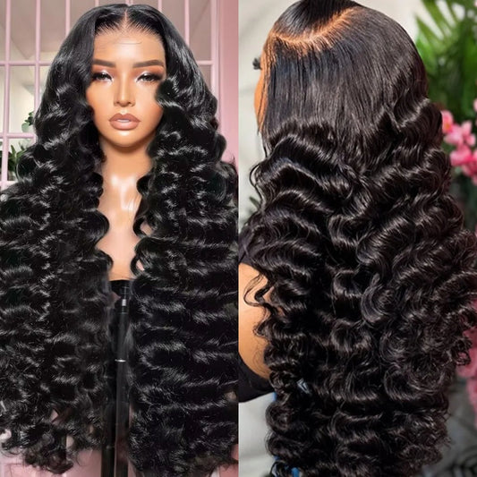 Loose Wave Wig 13x4/13x6 HD Lace Bleached Knots Front Wig 100% Human Hair Wigs With Baby Hair Small Knots