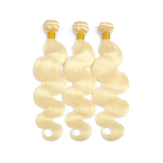 #613 Blonde Body Wave Hair 3 Bundles with 5x5 HD Closure